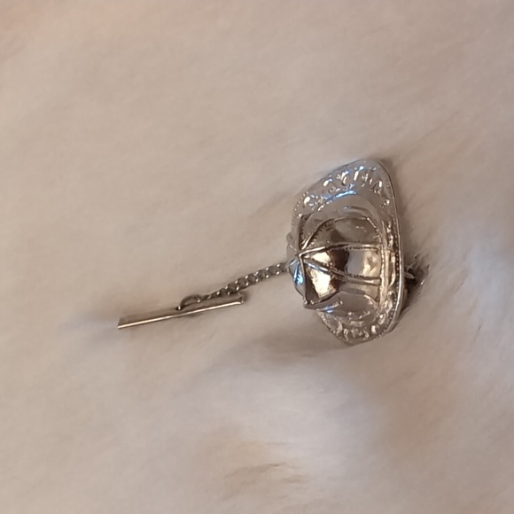 Silver Toned Firefighters Hat Tie Pin - Picture 6 of 12